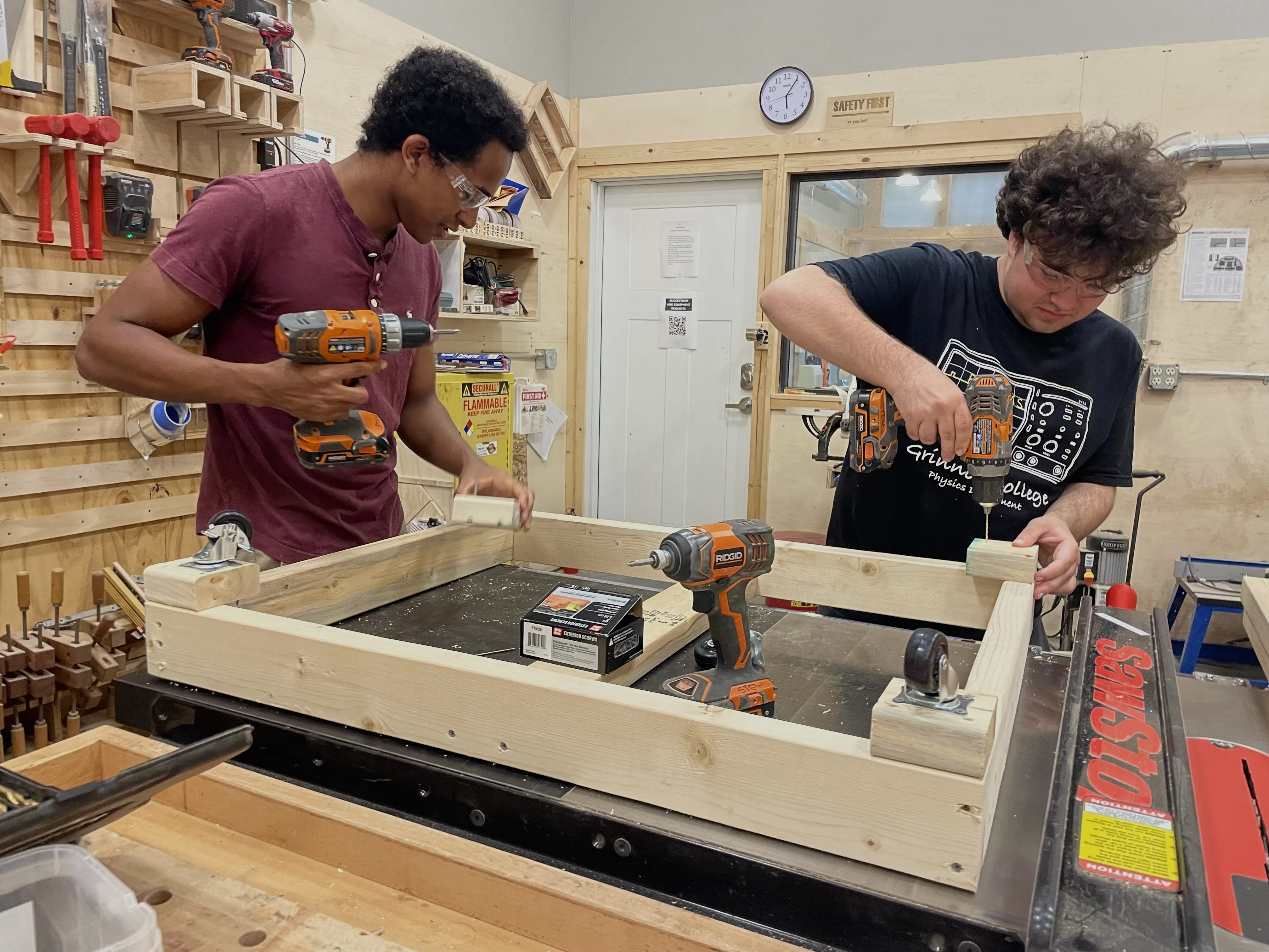 Makerspace student construction
